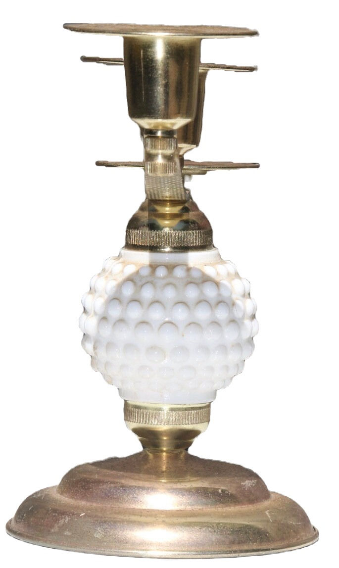 Миниатюра: Preloved Vintage Glass and Metal Candle holder