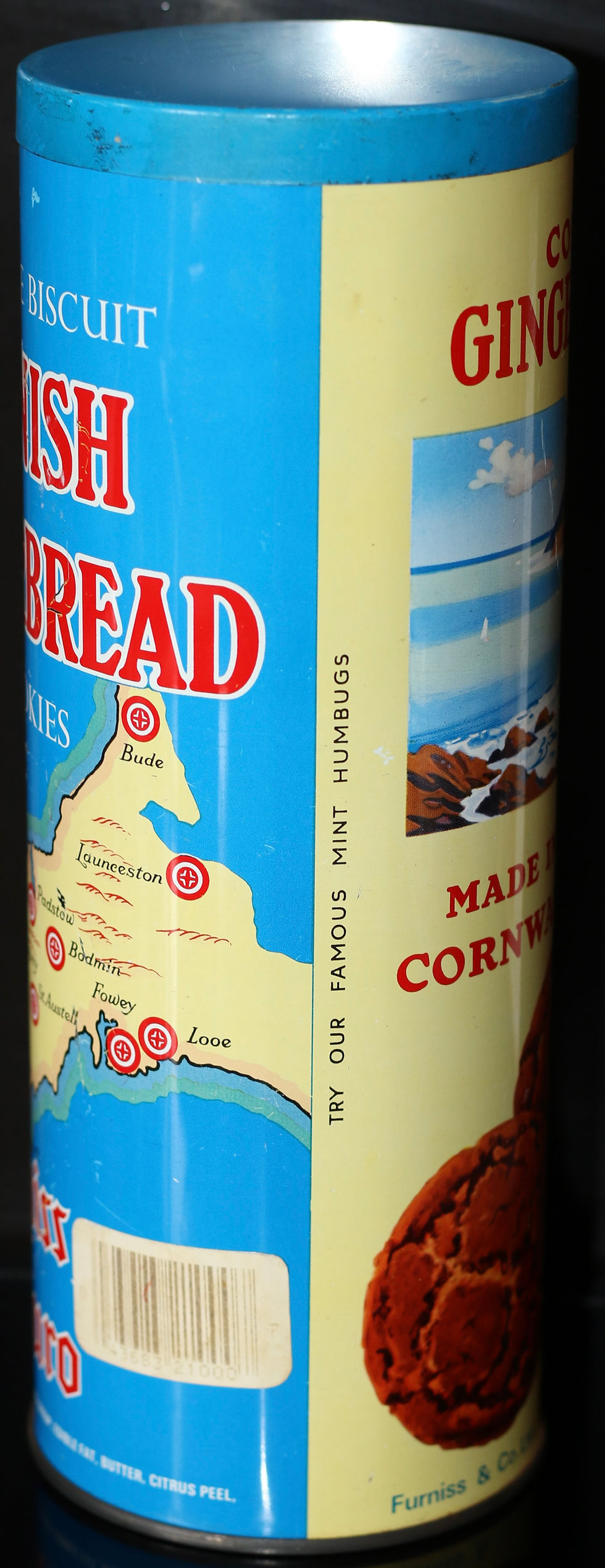 Thumbnail: Preloved Vintage Furniss of Cornwall Cornish Gingerbread biscuit tin,