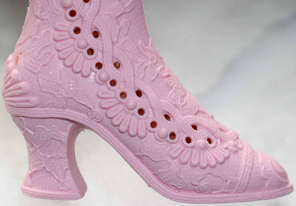 Μικρογραφία: Preloved Vintage Pink Boot Pomander - Scented Pomander - Plastic Air Freshener