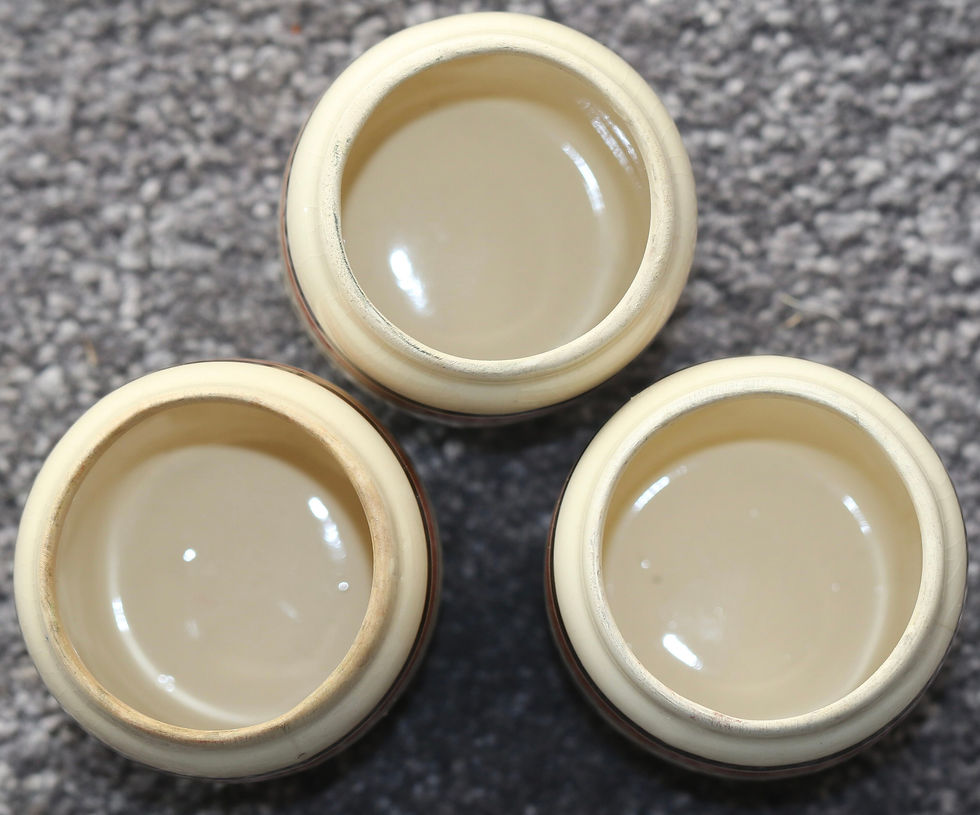 Miniatura: Preloved Set Of Three Crockery Spice Pots