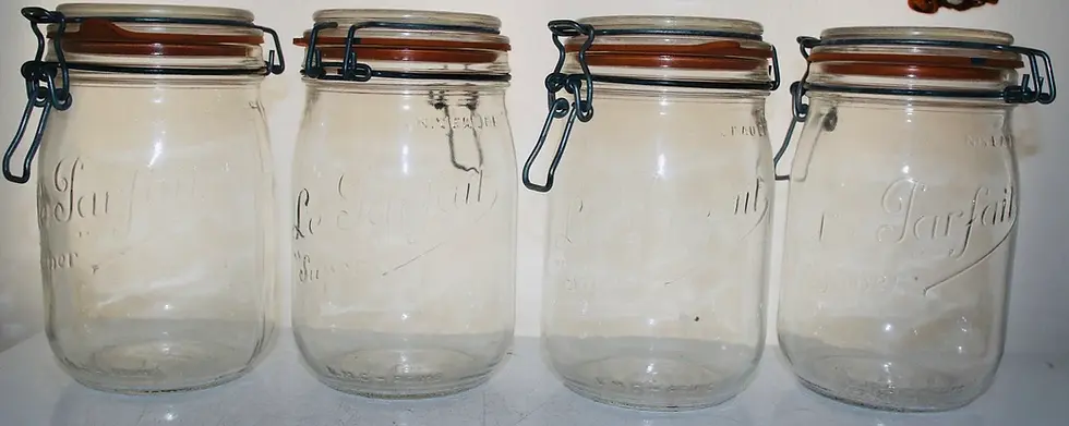 Miniaturbild: Preloved  Le Parfait Glass Canning Bottle , 1 Litre Glass Canning Bottle