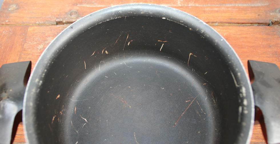 Miniatura: Preloved Vintage Floral Enamelware Casserole Dish, Easipans Enamelware Pot