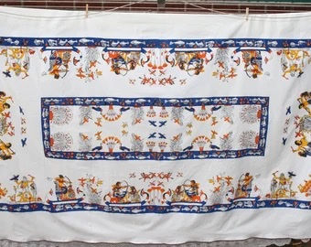 Miniaturbild: Preloved Rectangular Tablecloth with 12 napkins, Egyptian Tablecloth, Tablecl