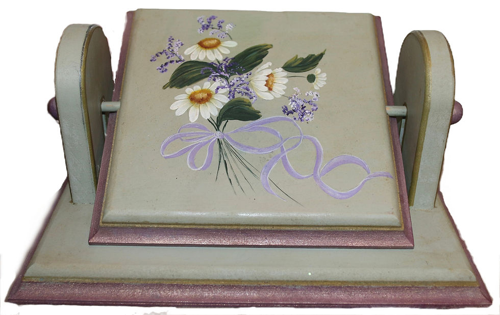 Miniatura: Preloved Wooden serviette or napkin holder or letter holder , Wooden Organiser