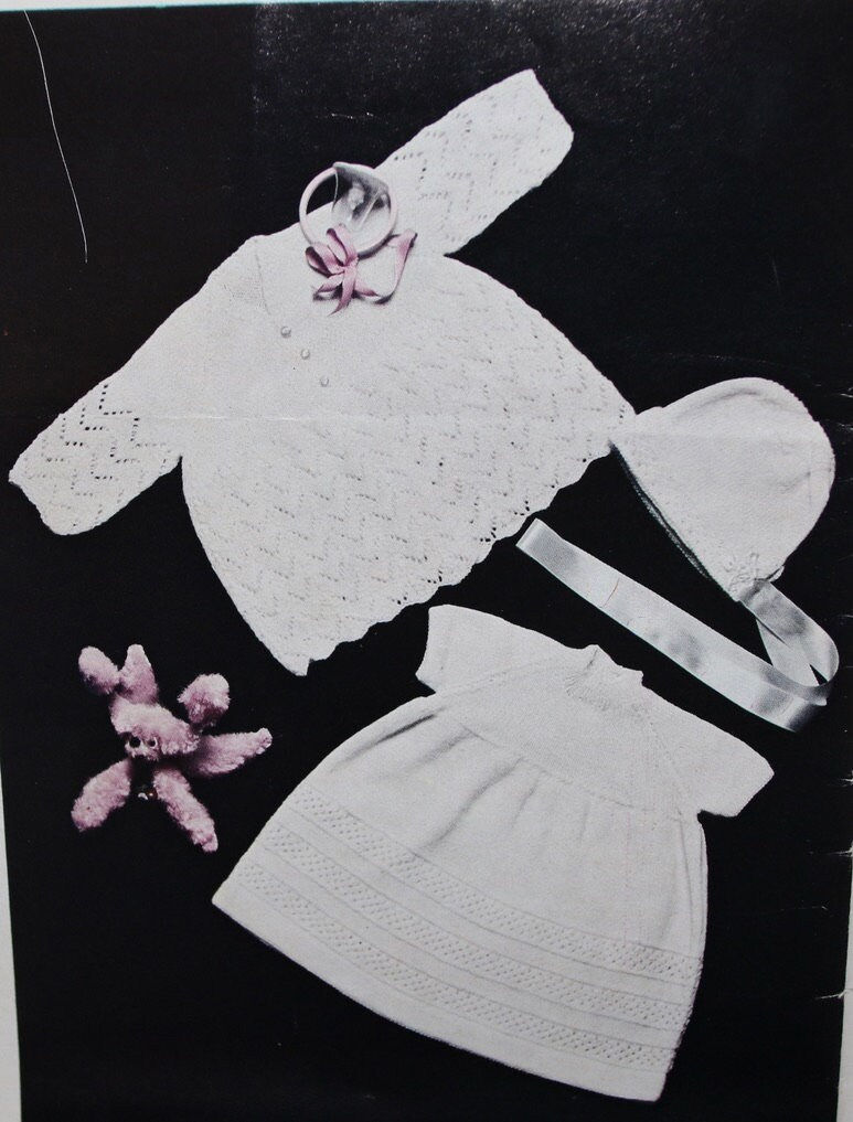 Μικρογραφία: Preloved Vintage Baby Knits Number One by Villawool Knitting Book OOP Patterns