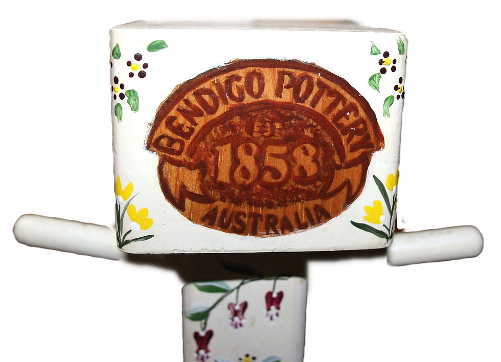 Thumbnail: Preloved Bendigo Pottery Wooden Mug Tree