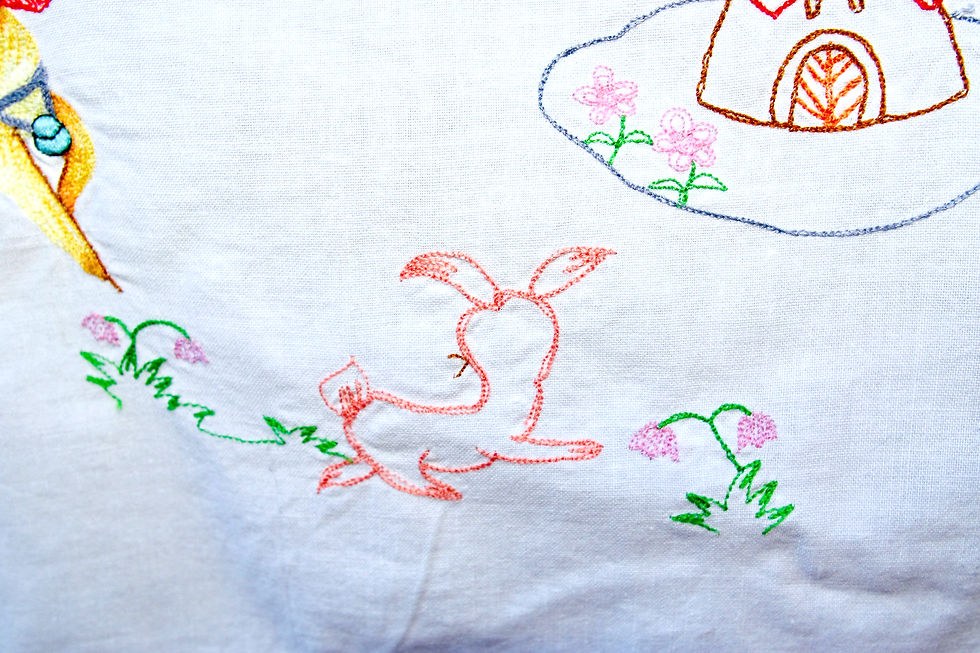 Miniaturbild: Preloved Vintage Donkey Sheet and Pillow Case , Child's Sheet and Pillow Case