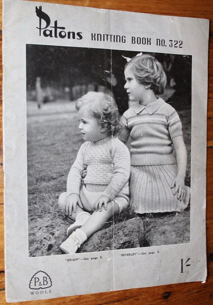 縮圖：Vintage Patons Knitting Book No. 322. OOP Patterns