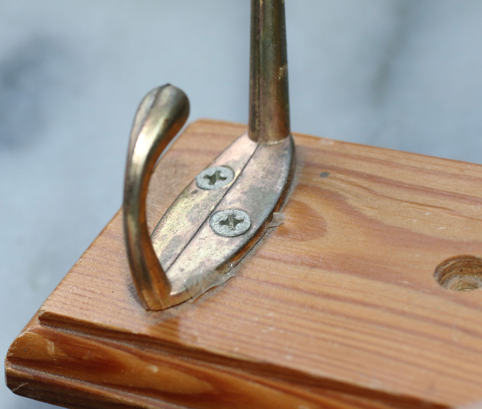 Thumbnail: Preloved Wooden Coat Rack, Wooden Jacket Hooks