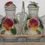 Miniaturbild: Preloved Ceramic Oil and Vinegar Bottles in Metal Caddy