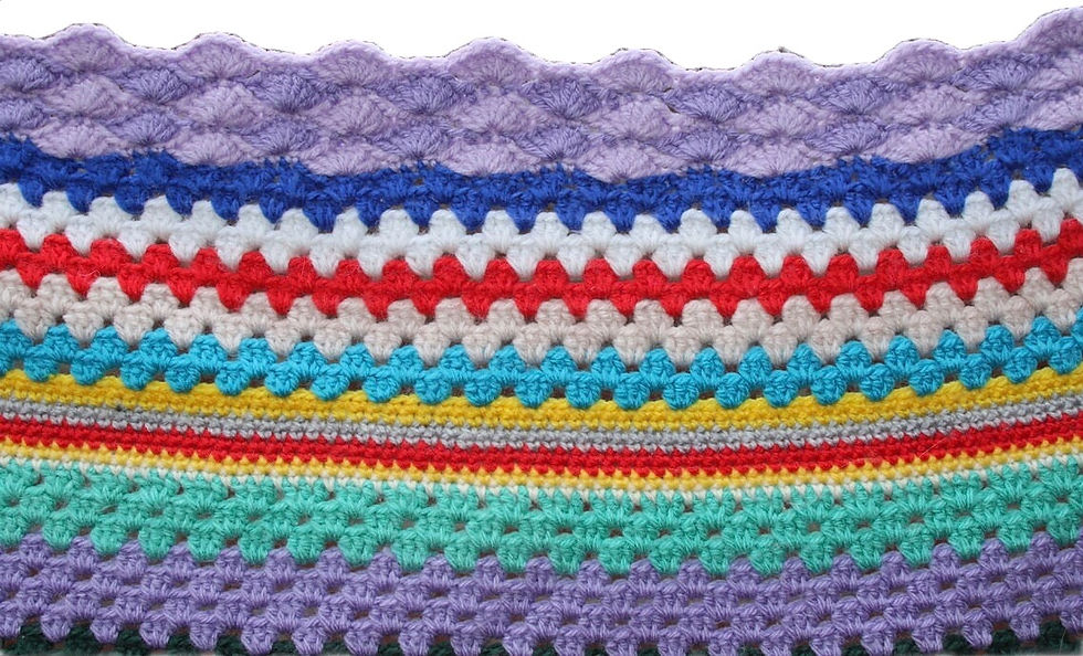 Miniature : Preloved Handmade Crochet Knee Rug