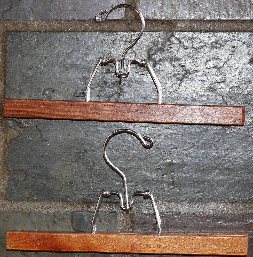 Thumbnail: Preloved Set of Two Wooden Pants Hangers
