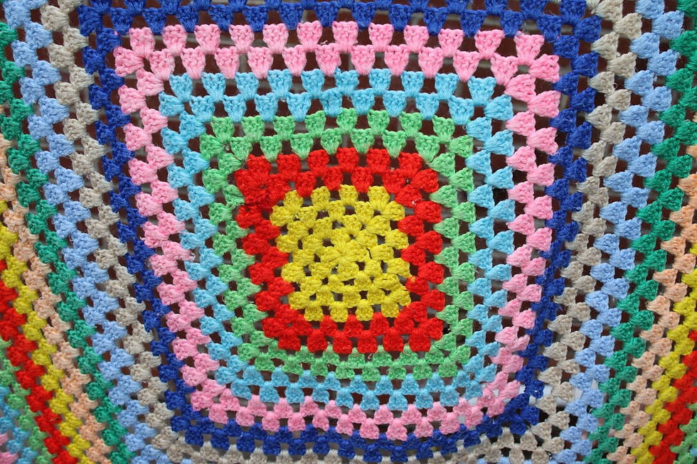 Miniaturbild: Preloved Handmade Crochet Knee Rug