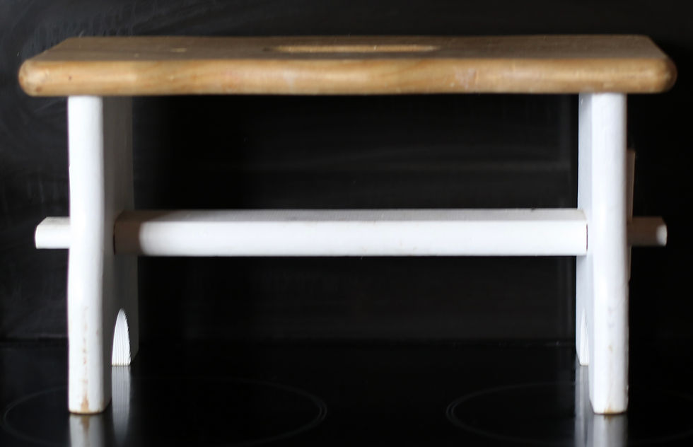 縮圖：Preloved Vintage Wooden Foot Rest, Milking Stool