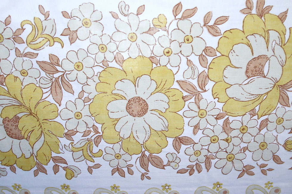 Миниатюра: Preloved Vintage Floral flat sheet, Floral sheet, Flower Sheet