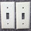 Miniatura: Preloved Vintage Pair of Ring Grip Switch Plates, Flush Plates