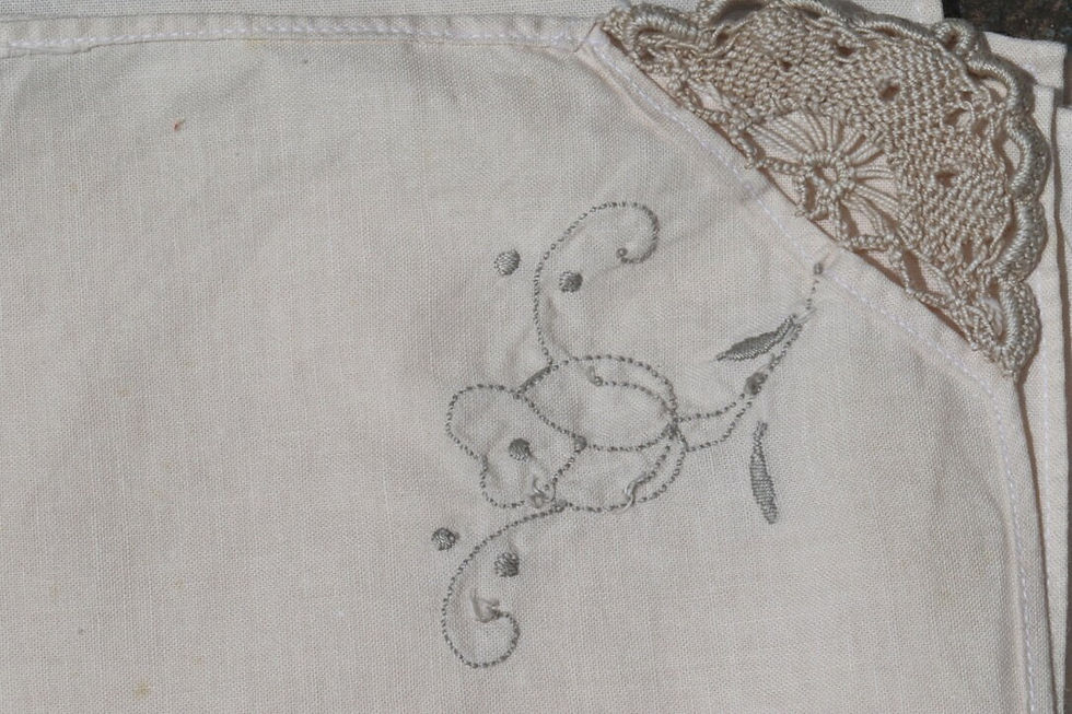 Μικρογραφία: Preloved  Tablemats, Set of seven laced crochet embroidery napkins