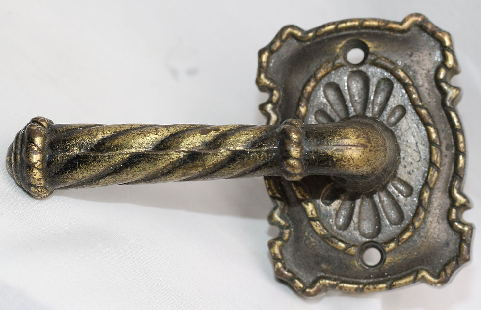 Thumbnail: Preloved Vintage Metal Door Handle Set