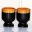 Miniatura: Preloved Vintage Materia set of four ceramic and wood egg cups and a salt shaker