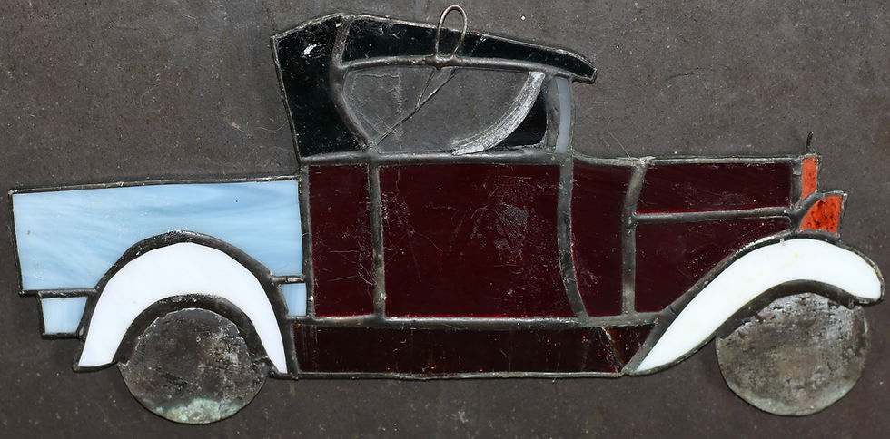 Thumbnail: Preloved Model T stained glass suncatcher