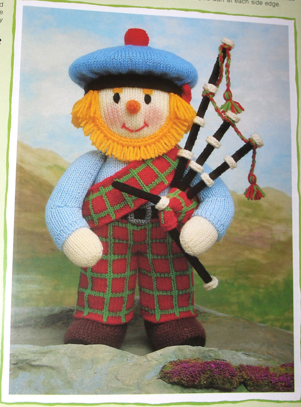 Thumbnail: Preloved Jean Greenhowe's MacScarecrow Clan Knits, OOP patterns.
