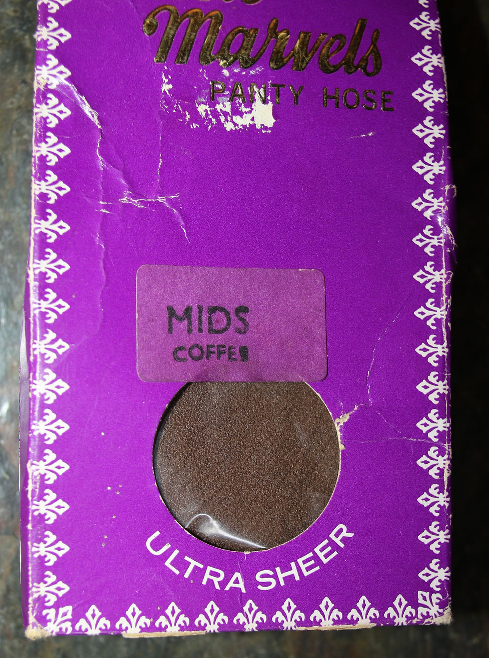 Miniatura: Vintage Unopened Mono Marvels Ultra Sheer Mids Coffee Panty Hose Hosiery