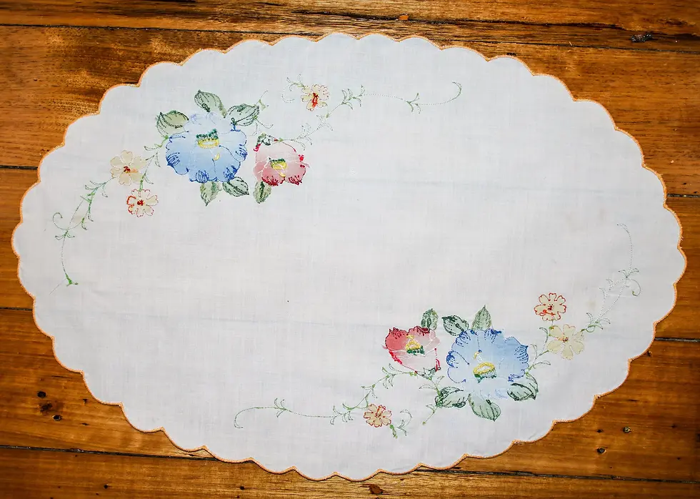 Μικρογραφία: Preloved Floral Centrepiece, Floral tablemat