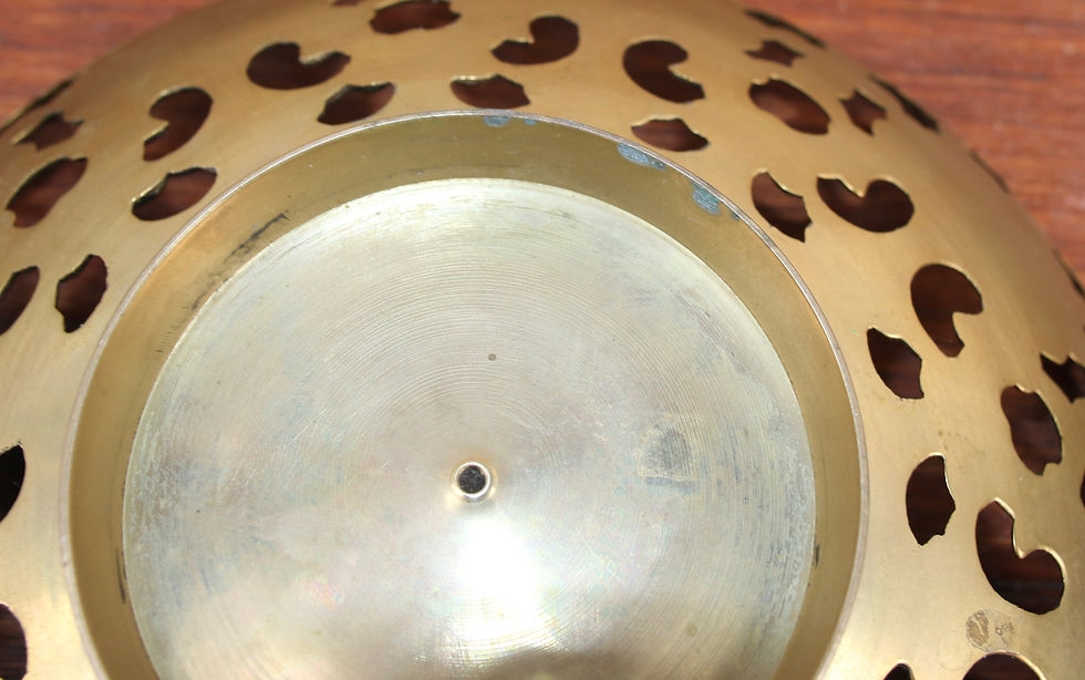Thumbnail: Preloved Vintage Brass Bowl, Small Openwork Brass Dish