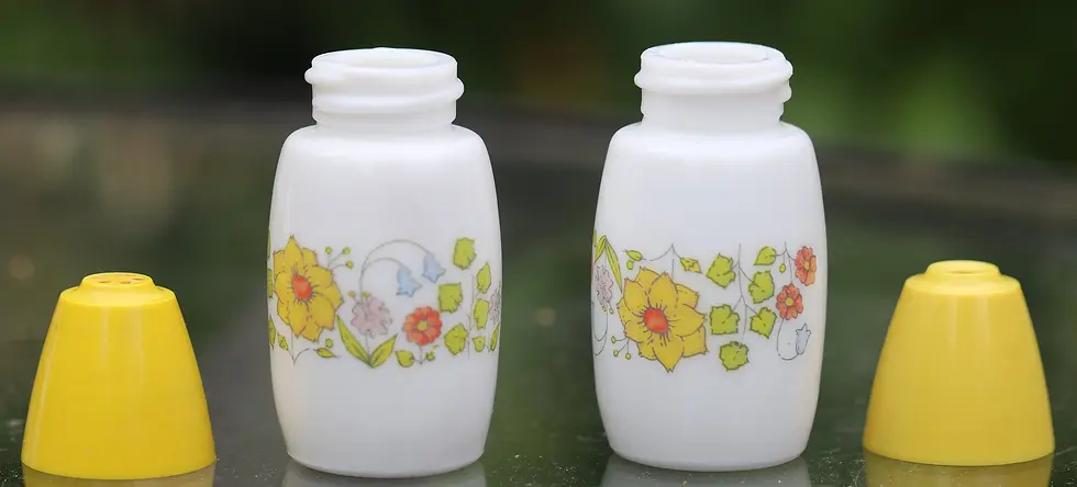 Miniatura: Preloved Gemco Floral Salt and Pepper Shakers , Gemco Floral Shakers , Gemco