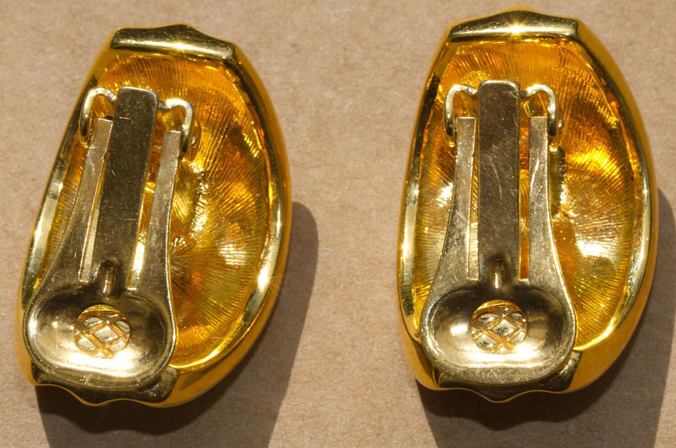 Thumbnail: Preloved Clip-On Metal Earrings