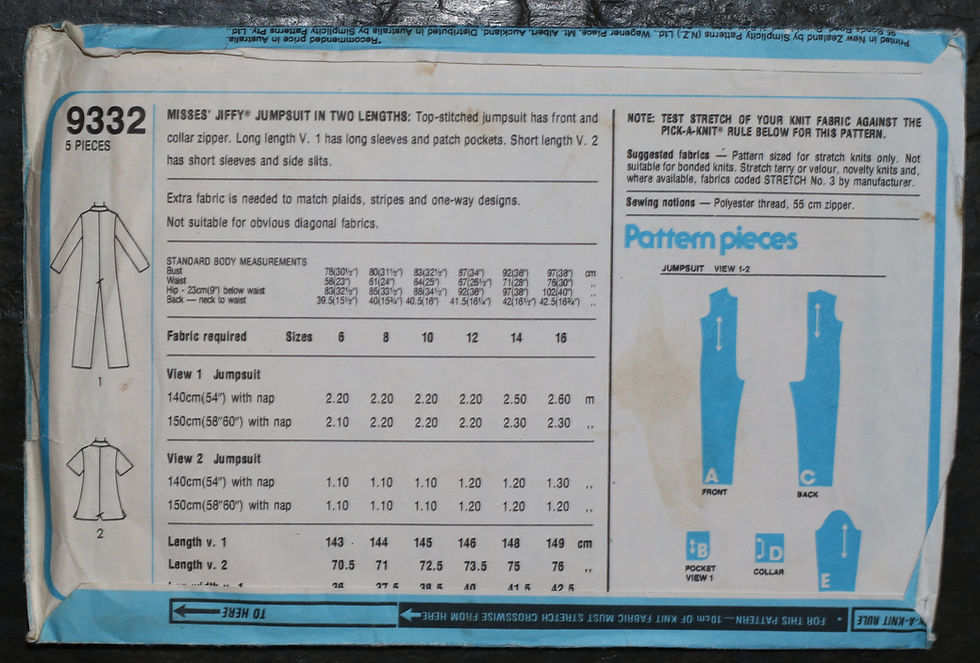 Миниатюра: Vintage Simplicity 9332 sewing pattern misses' jiffy jumpsuit, OOP Pattern