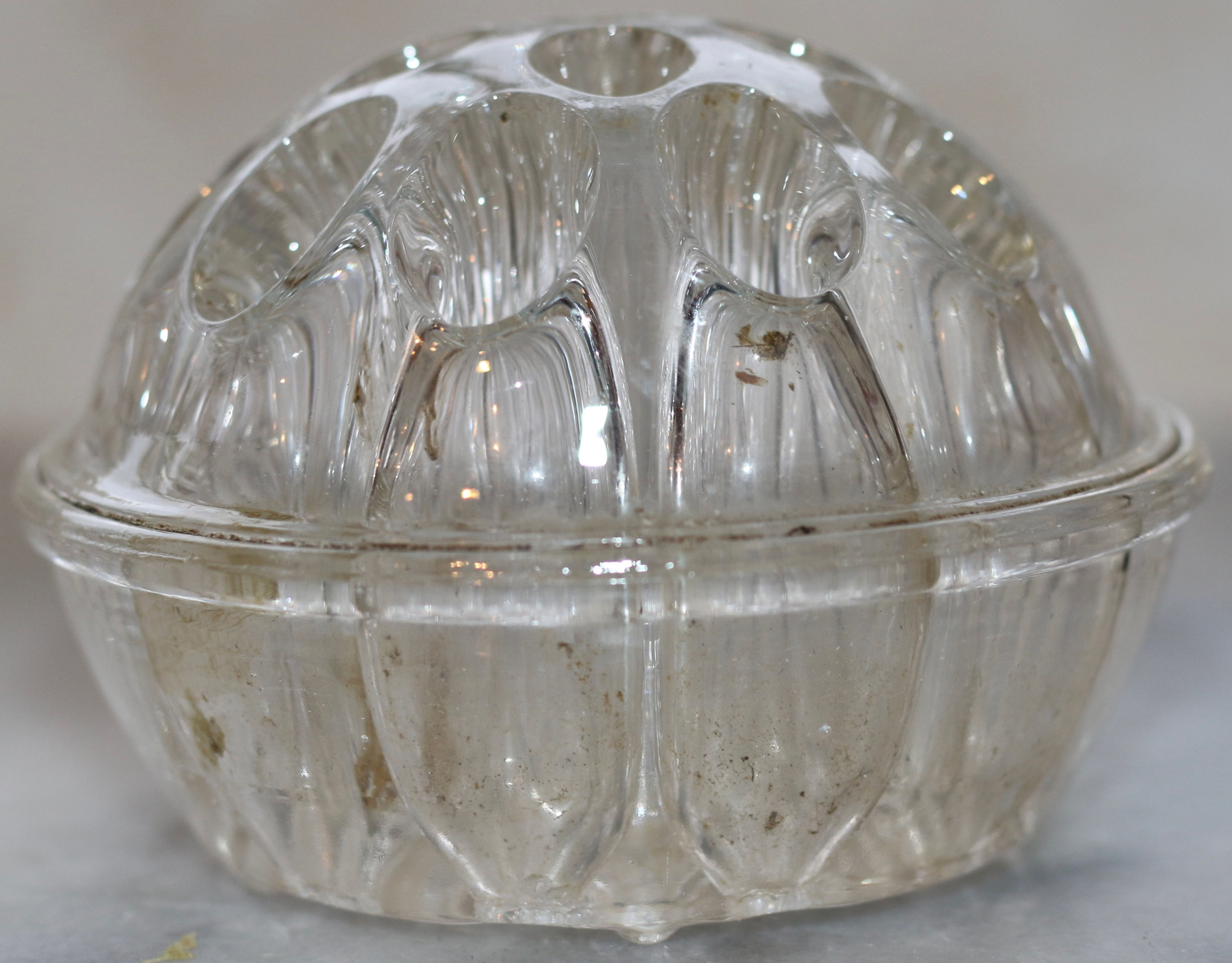 Preloved Vintage Domed Glass Flower Frog