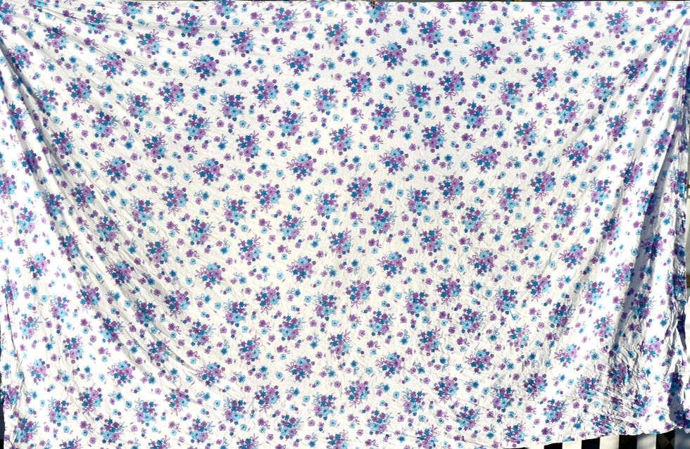 Thumbnail: Preloved Vintage Floral Bed Sheet