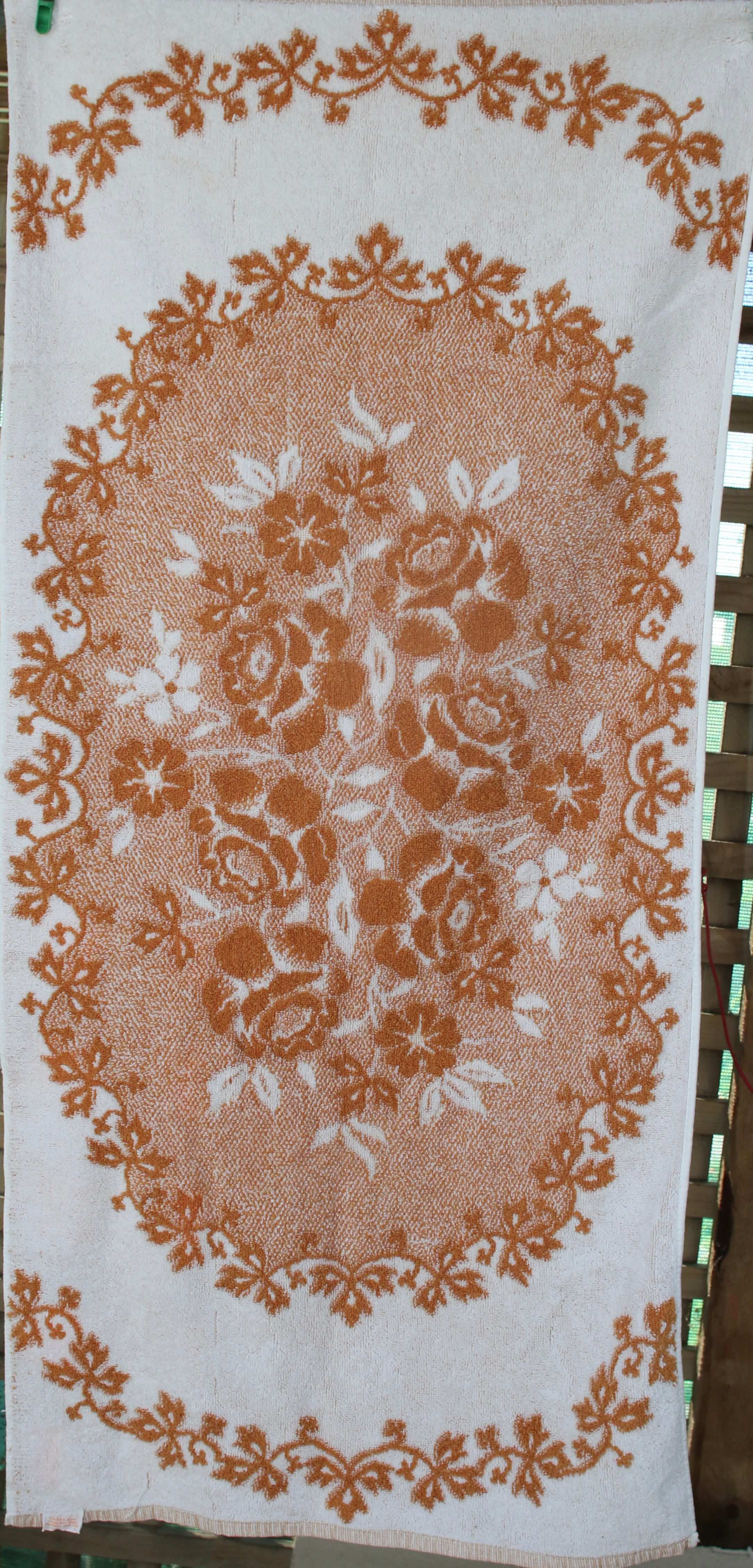 Preloved Vintage Guest Room Towel,  Floral Dri-glo Towel, Flower Towel