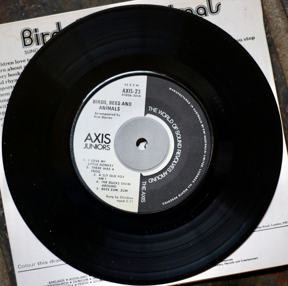 Miniature : Preloved "Birds, Bees & Animals" Vinyl Record released by Kiddicraft in 1974.