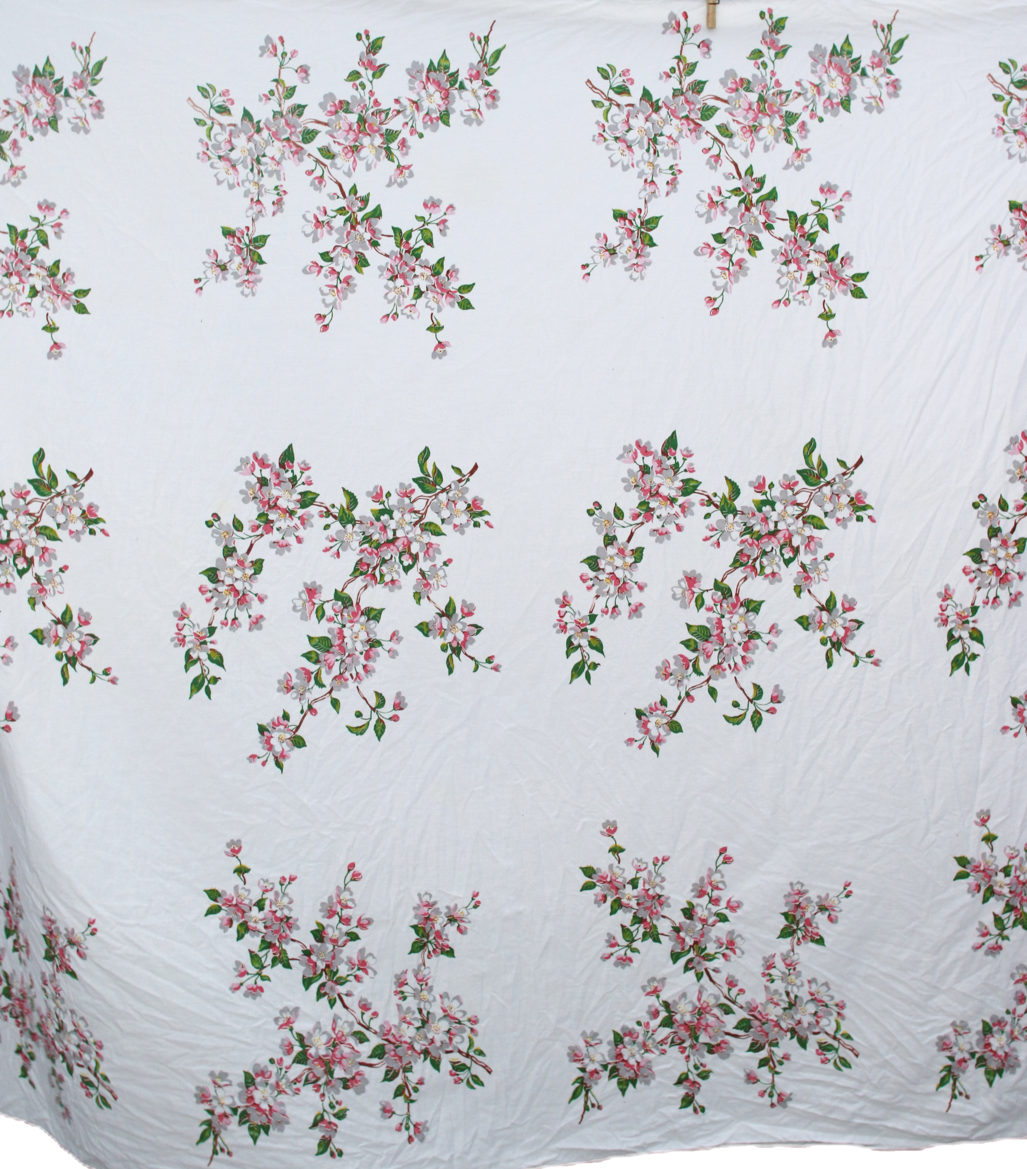 Preloved Printed Tablecloth, Floral Tablecloth, Flower Tablecloth