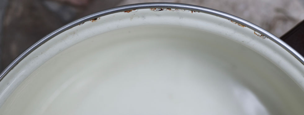 Thumbnail: Preloved Vintage Enamelware Casserole Dish, Floral Pan
