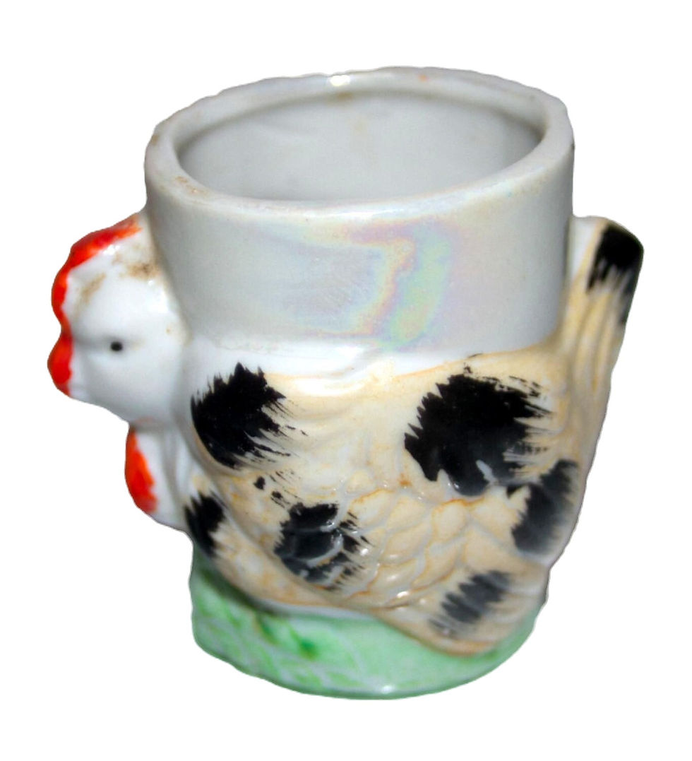 Preloved Ceramic chicken egg cup, Japanese Egg Cup