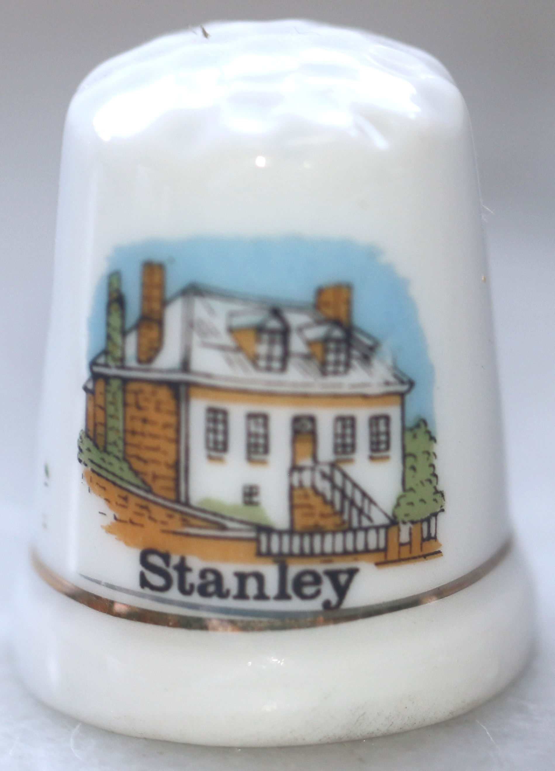 Preloved Souvenir Ceramic Thimble - Stanley Tasmania