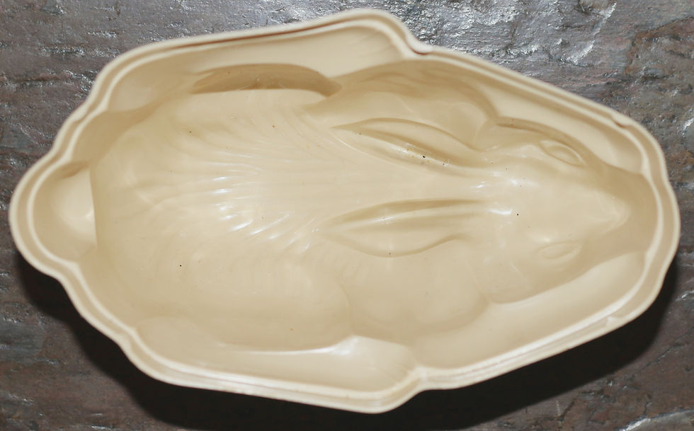 Thumbnail: Preloved Vintage Plastic Rabbit Mold, Plastic Bunny Jelly Mould