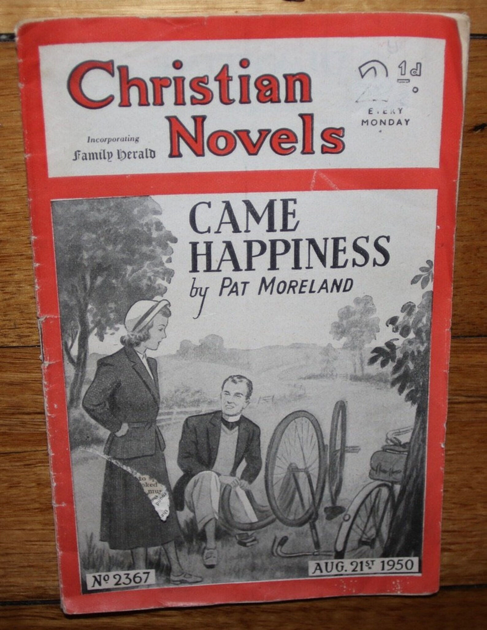 Preloved Christian Novel,  Came Happiness by Pat Moreland