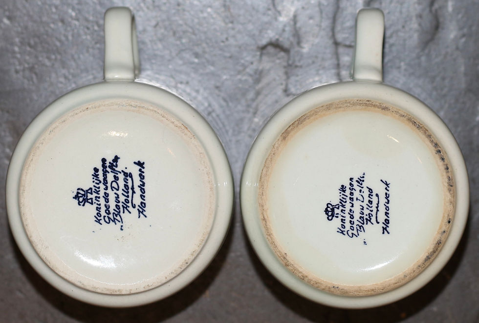 Miniatura: Vintage Shipping Liner Steam Ship Delft China Cup Interocean Straat Holland