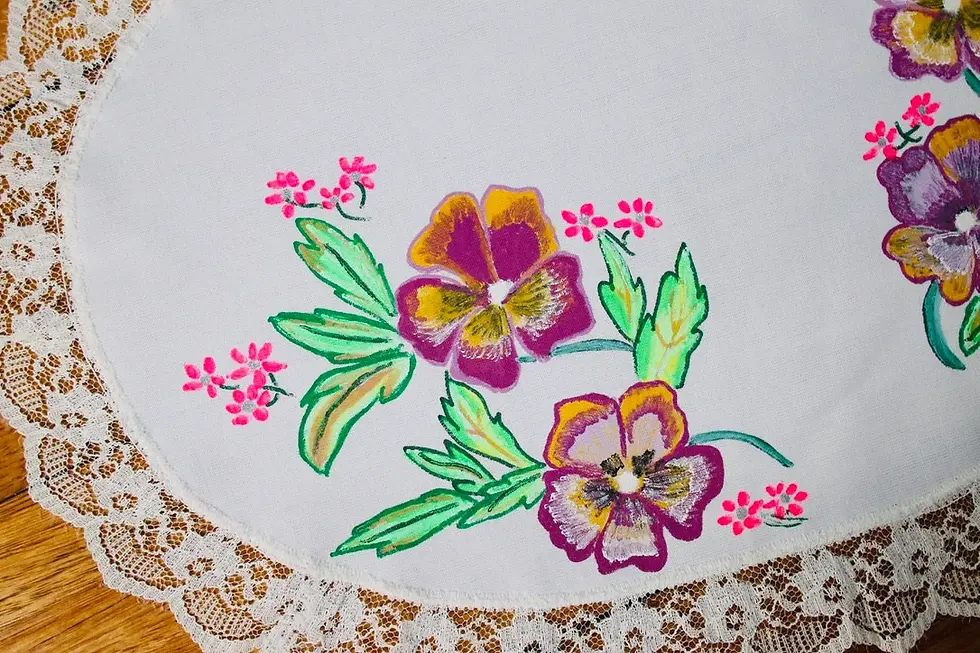 縮圖：Preloved Set of three floral Doilies