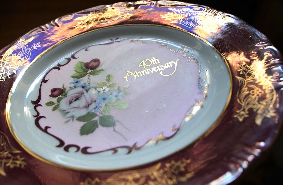Thumbnail: Preloved Ruby Wedding 40th Wedding Anniversary Plate