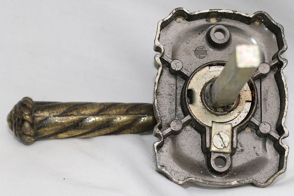 Thumbnail: Preloved Vintage Metal Door Handle Set