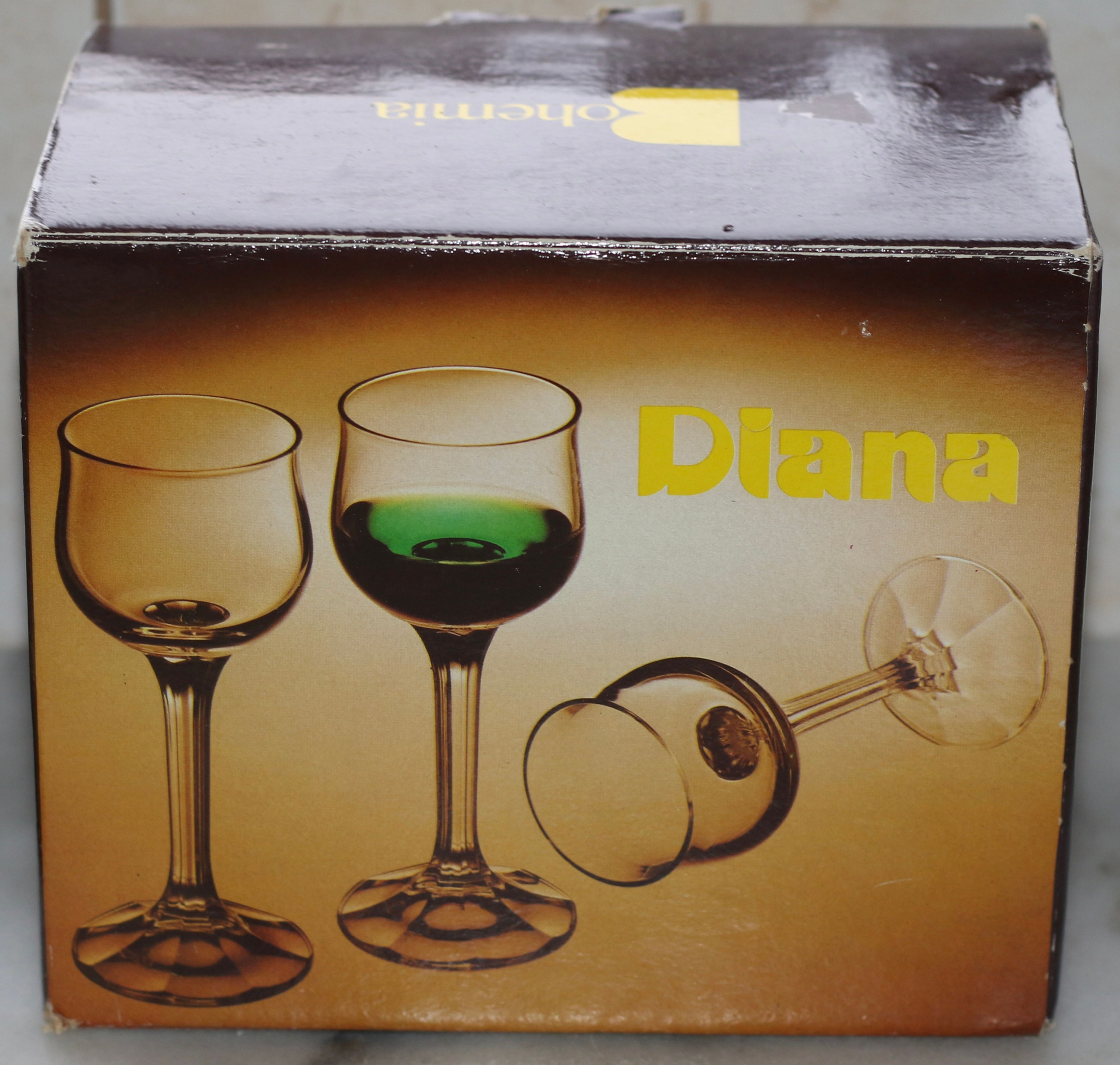 Preloved Diane Bohemia Crystal Cordial Liqueur Glasses