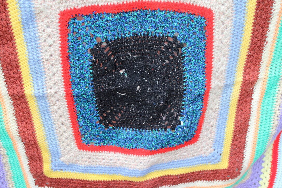 Miniature : Preloved Handmade Crochet Knee Rug
