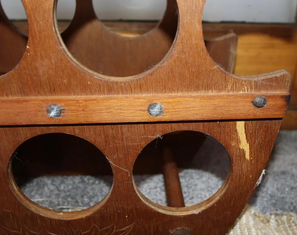 Миниатюра: Preloved Vintage wooden wine rack - ornate wooden wine rack