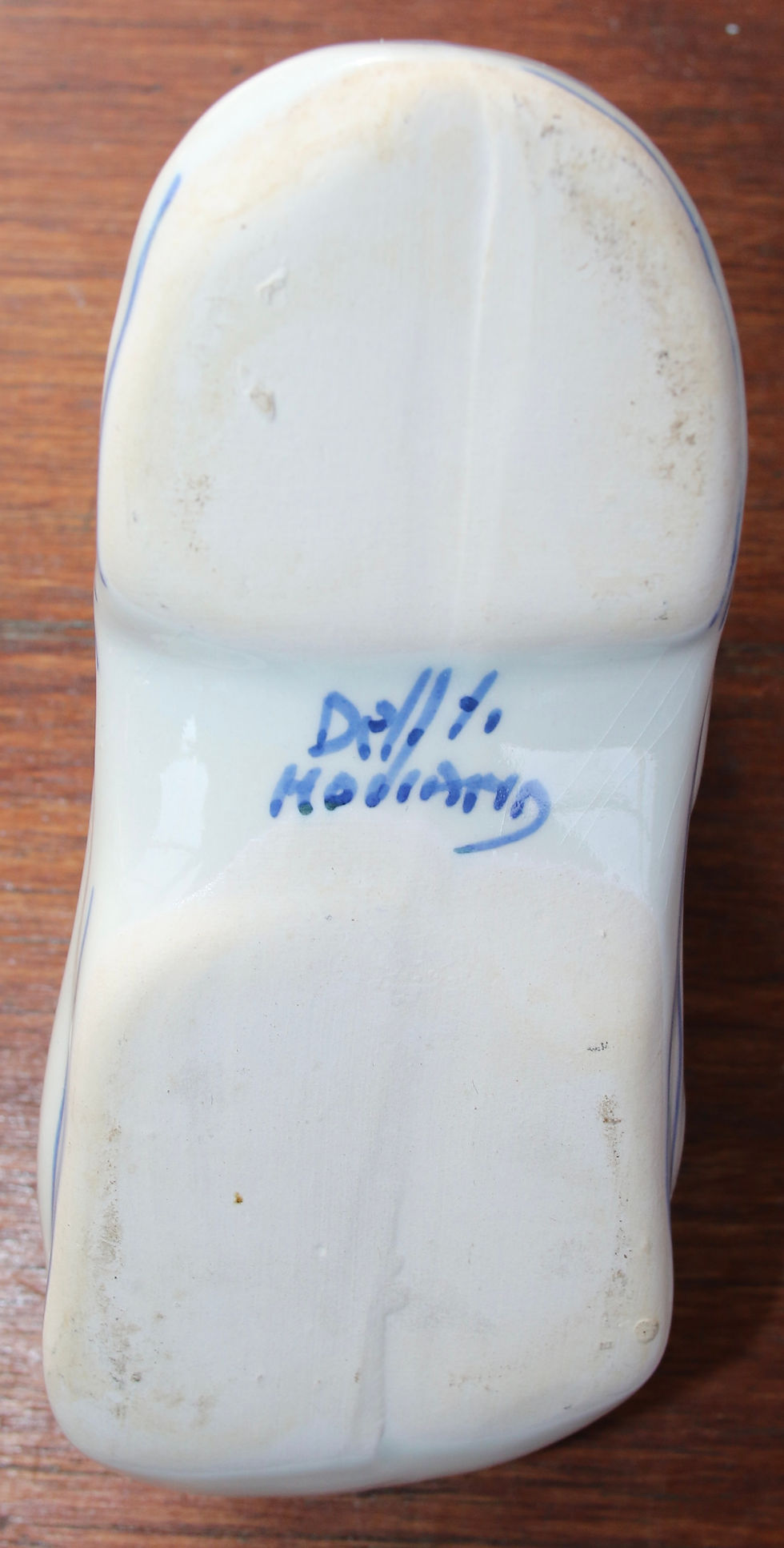 Miniatura: Preloved Holland Delft Ceramic Boot Planter Vase