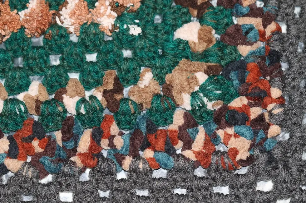 Thumbnail: Preloved Handmade Crochet Knee Rug